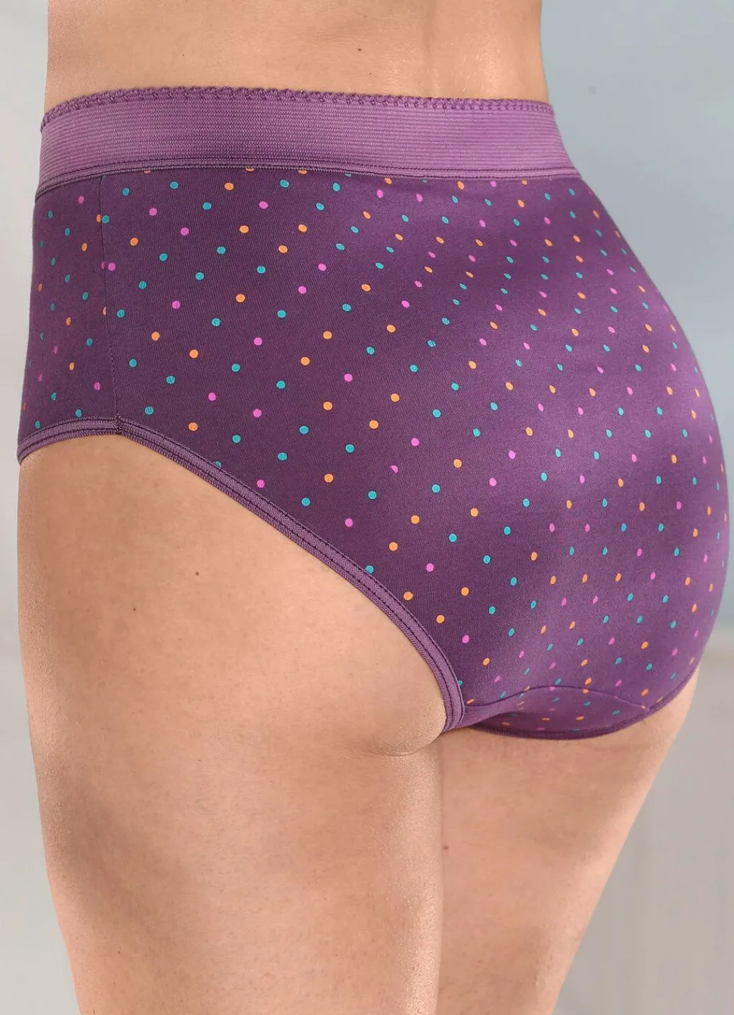 New Fünferpack Formslips mit buntem Punktedessin Damen Slips|Miederhosen