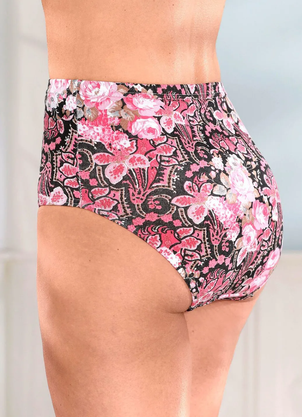 Fünferpack Slips mit buntem Druckdessin Damen Slips