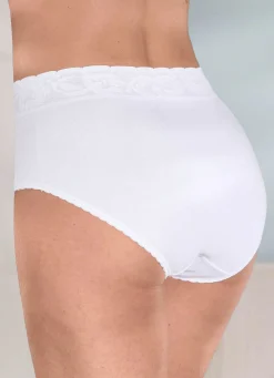 Best Fünferpack Slips mit Elastikspitzenbund Damen Slips