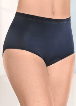Outlet Fünferpack Slips mit elastischen Abschlüssen Damen Slips