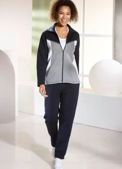Damen Mona Freizeitanzüge<Freizeitanzug mit Metallic-Paspelierung