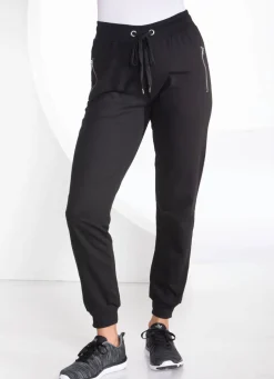 Damen Mona Freizeithosen<Freizeithose mit Reißverschluss-Taschen in 4 Farben