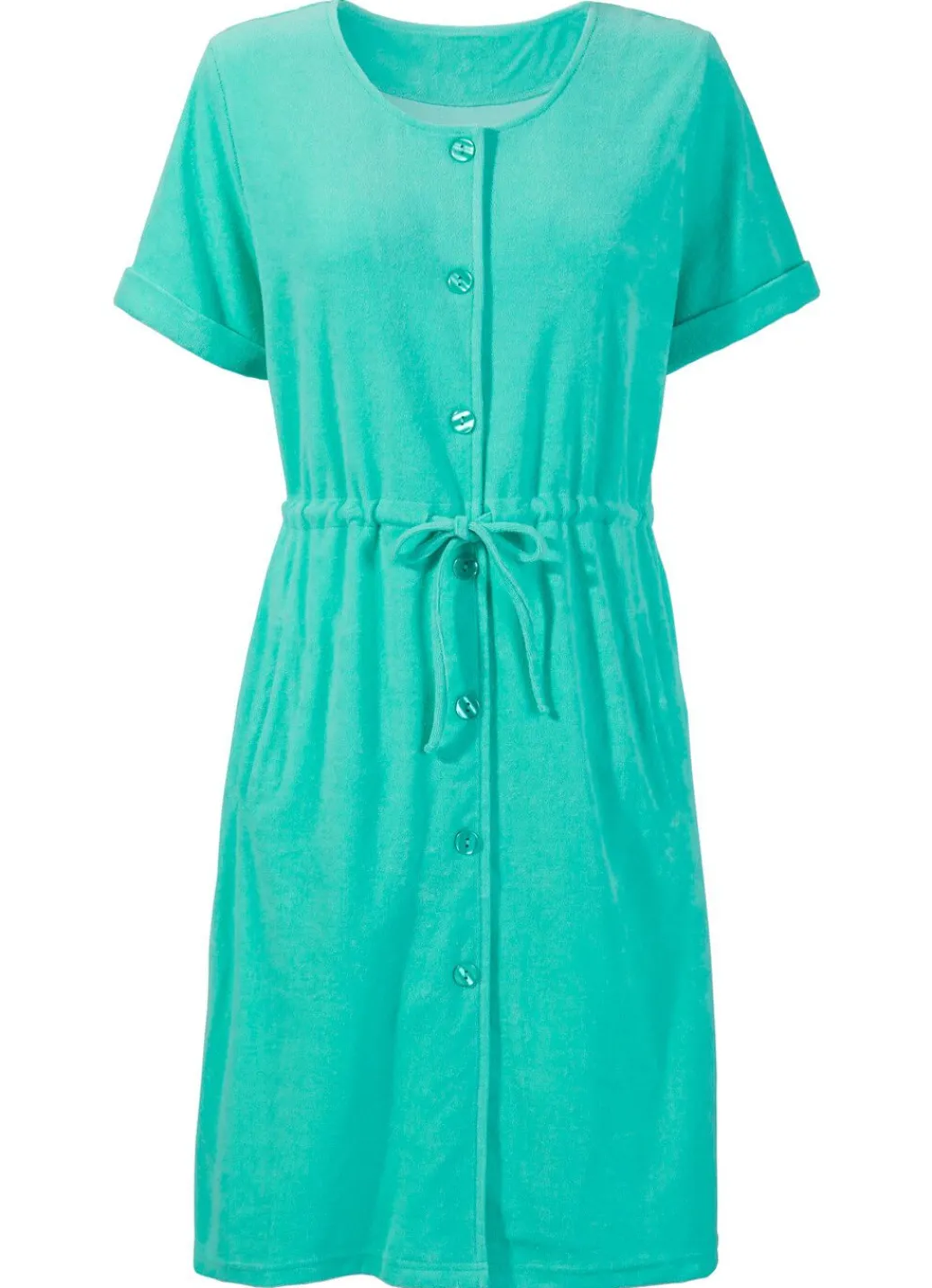 Damen Mona Strandkleider|Sommerkleider<Frottier-Kleid mit durchgehender Knopfleiste