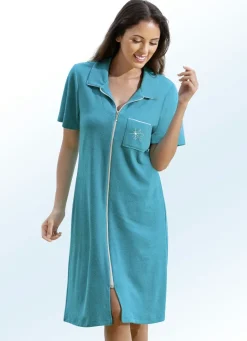 Damen Mona Strandkleider<Frottier-Kleid mit durchgehendem Reißverschluss