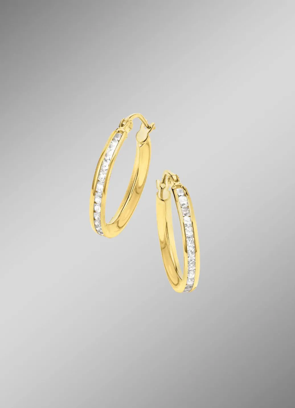 Discount Funkelnde Eleganz: Creolen mit synth. Zirkonia Damen Ohrschmuck