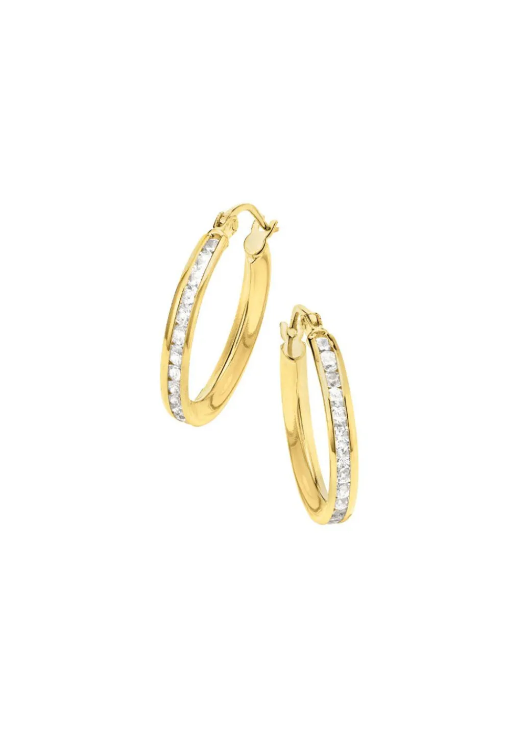 Discount Funkelnde Eleganz: Creolen mit synth. Zirkonia Damen Ohrschmuck
