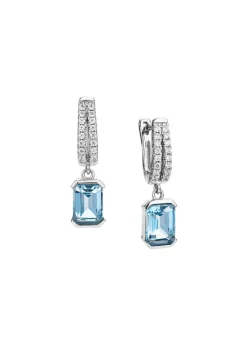 Discount Funkelnde Eleganz für Ihre Ohren: Ohrringe mit Blautopas Damen Ohrschmuck