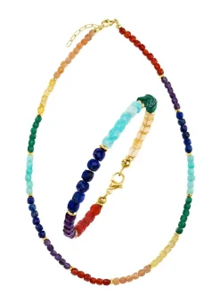 New Funkelnde Garnitur mit Edelsteinen Damen Halsketten|Armbänder