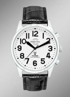 New Funk-Herrenuhr mit sprechender Zeitansage Herren Funkuhren