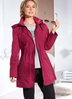 Damen Mona Übergangsjacken|Funktionsjacken<Funktionsjacke mit dezentem Streifendessin