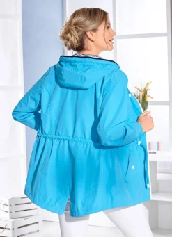 Damen Mona Übergangsjacken|Funktionsjacken<Funktionsjacke mit geringelter Innenausstattung in der Kapuze