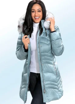 Damen Mona Wintermäntel|Funktionsjacken<Funktions-Kurzmantel mit abnehmbarer Kapuze