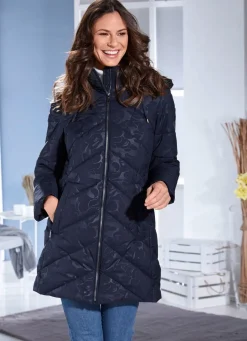 Damen Mona Funktionsjacken<Funktions-Longjacke mit dekorativem Fantasiedessin