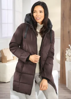 Damen Mona Funktionsjacken<Funktions-Longparka mit angeschnittener Kapuze