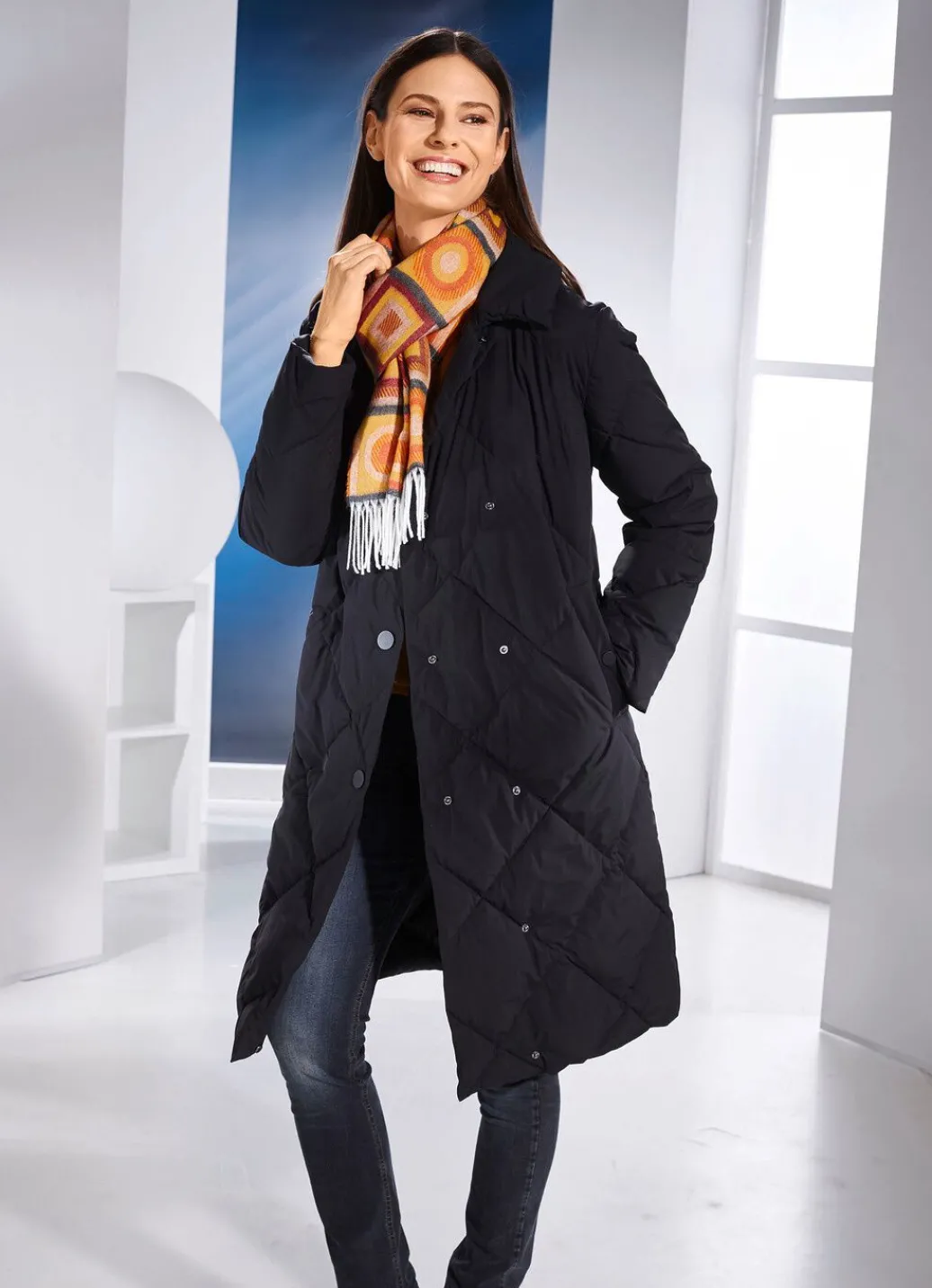 Damen Mona Funktionsjacken<Funktionsmantel mit Rautenstepp