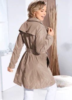 Damen Mona Übergangsjacken|Funktionsjacken<Funktions-Trenchcoat mit Gürtel