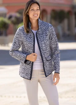 Damen Mona Übergangsjacken|Funktionsjacken<Funktions-Wendejacke mit Reptildessin
