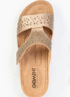 New Gemini, bequeme Damen-Pantoletten, Weite G, mit Klettverschluss Damen Pantoletten