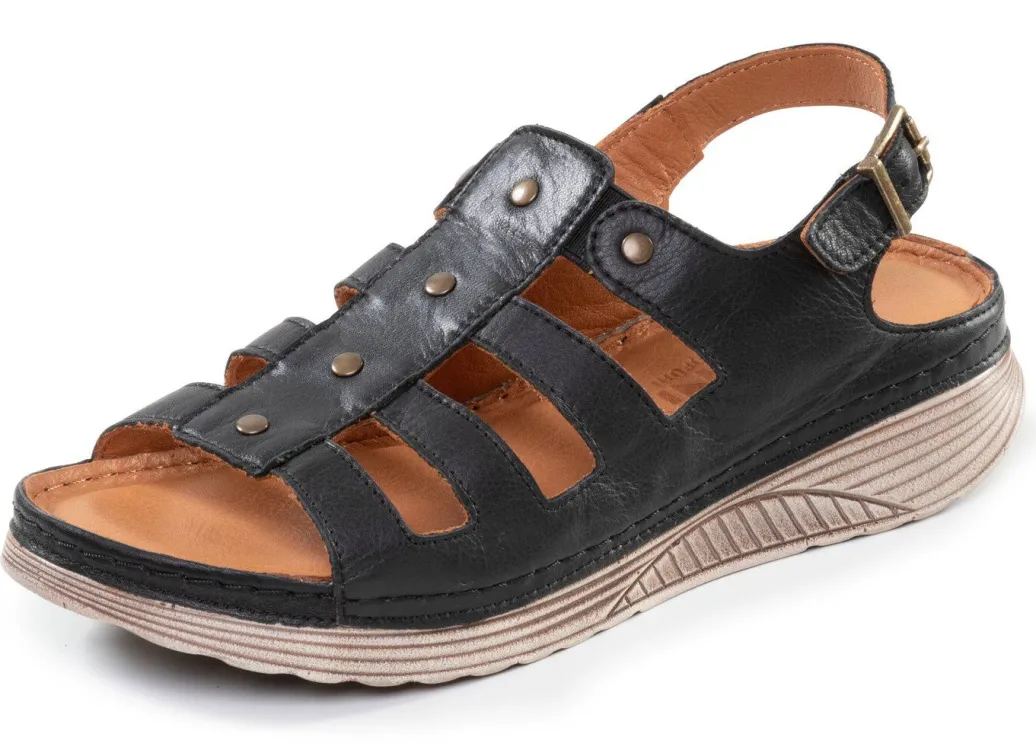 Sale Gemini, klassische Damen-Sandalen, Weite G, aus Leder Damen Sandalen