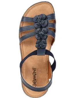 Discount Gemini, modische Damen-Sandalen, Weite G, mit Blüten-Applikationen Damen Sandalen