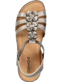 Clearance Gemini, modische Damen-Sandalen, Weite G, mit Blüten-Applikationen Damen Sandalen