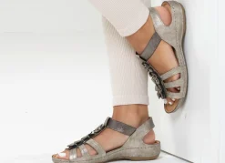 Clearance Gemini, modische Damen-Sandalen, Weite G, mit Blüten-Applikationen Damen Sandalen
