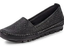Sale Gemini Mokassin-Slipper mit toller Prägung Damen Slipper