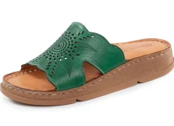 Hot Gemini Pantolette aus Nappaleder mit Perforation Damen Pantoletten