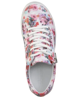 Best Gemini Schnür-Sneaker aus beschichtetem, floral bedrucktem Nappaleder Damen Sneaker & Sportschuhe|Schnürschuhe
