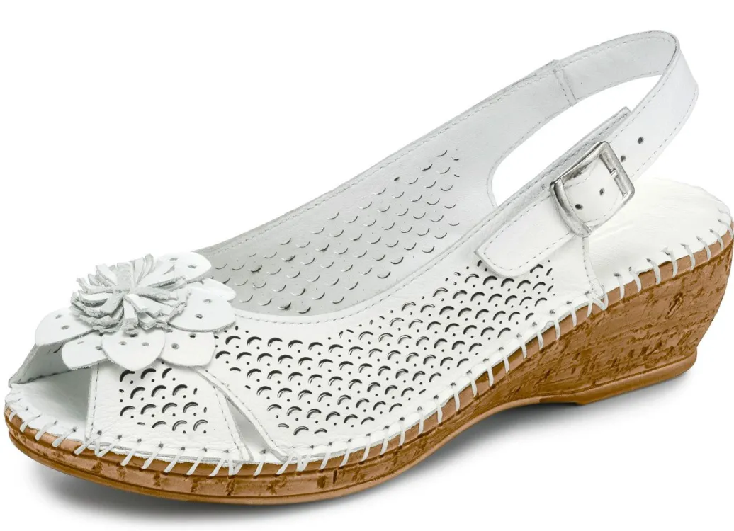 New Gemini, sommerliche Damen-Sandaletten, Weite G, mit Gummizug Damen Sandalen