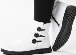 New Gemini Stiefelette mit Raffung und dekorativen Knöpfen Damen Stiefel & Stiefeletten