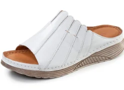 Hot Gemini, stilvolle Damen-Pantoletten, Weite G, aus Leder Damen Pantoletten