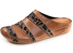 Outlet Gemini, trendige Damen-Clogs, Weite G,aus Leder Damen Clogs