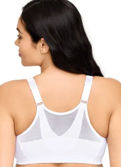 Clearance Glamorise Stütz-BH mit praktischem Vorderverschluss Damen Vorderverschluss-Bh|Bh Ohne Bügel