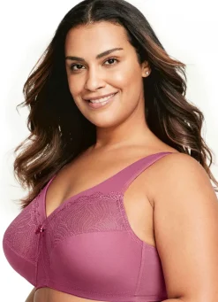 Outlet Glamorise Stütz-BH mit Spitze Damen Bh Ohne Bügel|Bh Mit Spitze