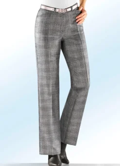 Damen Mona Lange Hosen|Abendmode<Glencheck-Hose