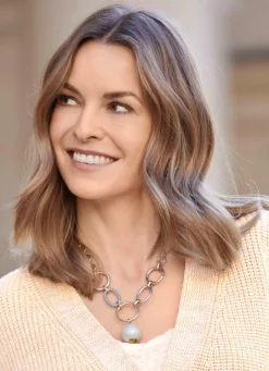 Best Gliederkette mit Kugel in Perlmuttoptik Damen Modeschmuck
