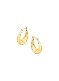 Clearance Glänzende Creolen in Silber 925/- fein Damen Ohrschmuck