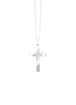 Discount Glänzend/mattiert: schicker Kreuz-Anhänger Herren Anhänger