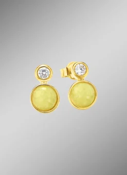Grüne Eleganz: Ohrstecker mit echt Aventurin Damen Ohrschmuck