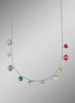 Clearance Halskette mit bunten Swarovski®-Kristallen Damen Modeschmuck|Halsketten