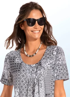 New Halskette mit echt Achat und Süßwasser-Zuchtperlen Damen Modeschmuck|Halsketten