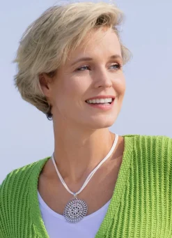 Halskette mit Glassteinen Damen Modeschmuck|Halsketten