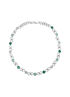New Halskette mit grünen Kristallen Damen Modeschmuck|Halsketten