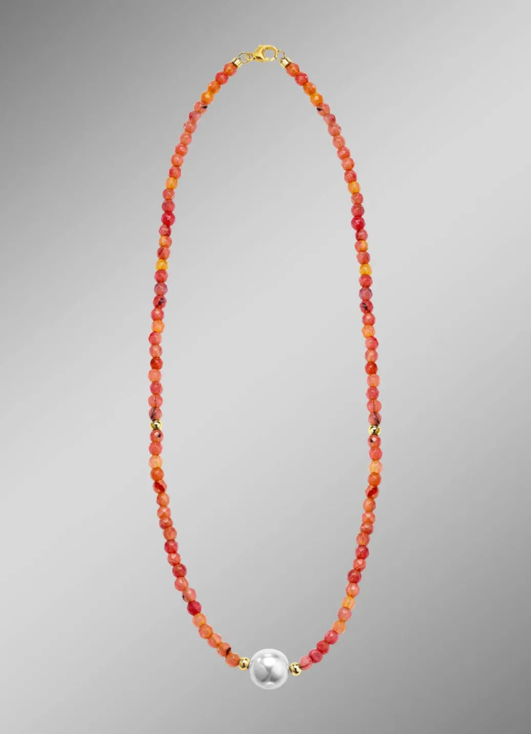 Clearance Halskette mit Perlenschimmer und Edelsteinglanz Damen Halsketten