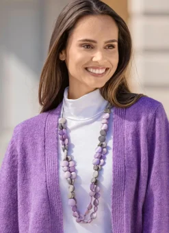 Discount Handgefertigte Halskette mit Holzperlen Damen Modeschmuck|Halsketten