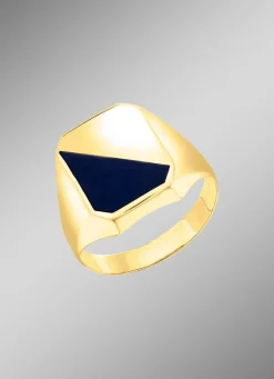 Outlet Herrenring aus 375er Gold mit Onyx Herren Ringe