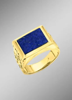 Best Herrenring aus Gold mit Lapislazuli Herren Ringe