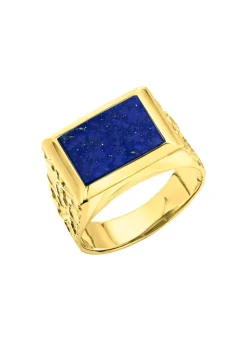 Best Herrenring aus Gold mit Lapislazuli Herren Ringe