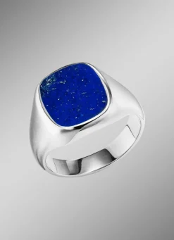 Hot Herrenring aus Silber mit echtem Lapislazuli Herren Ringe